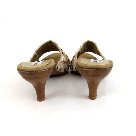 Steve Madden Precious Women's Size 9 Slip On Sandals Gold Cone Heel Sequins - Picture 7 of 8